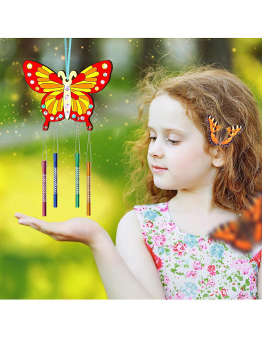 Kit de Campana de Viento DIY TREACLUB - 10 Mariposas de Madera