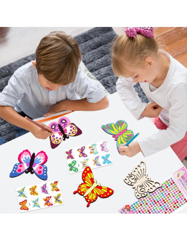 Kit de Campana de Viento DIY TREACLUB - 10 Mariposas de Madera