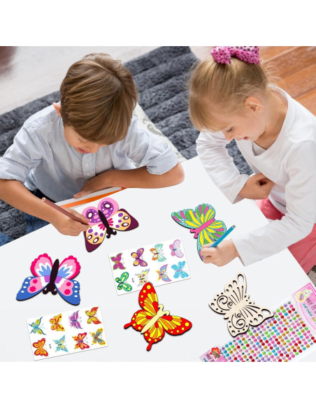 Kit de Campana de Viento DIY TREACLUB - 10 Mariposas de Madera