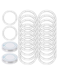 Kit de Campanas de Viento Yinkin - 20 Anillos Acrílicos 8 cm