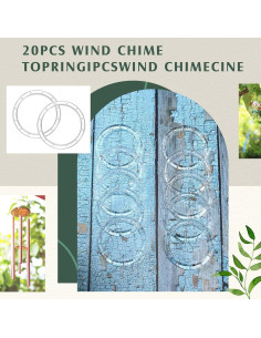 Kit de Campanas de Viento Yinkin - 20 Anillos Acrílicos 8 cm 2