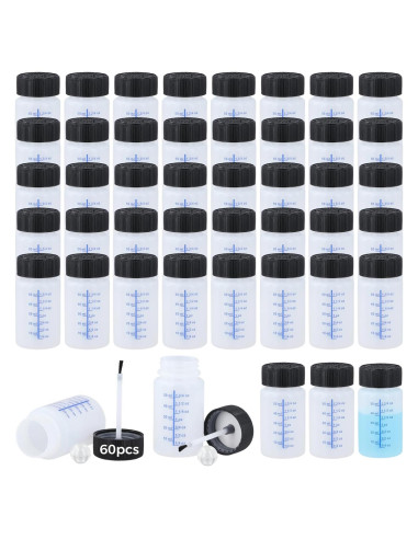 60 Botellas de Retoque de Pintura Lnrueg 2oz con Pincel