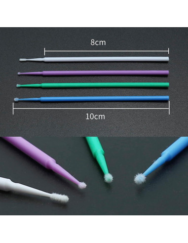 Pinceles Micro Aplicadores UOIENRT 200 Pcs 1-2.5mm para Pintura