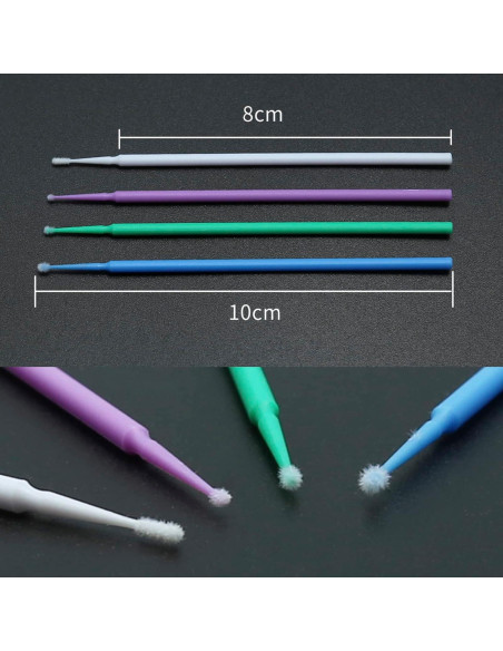 Pinceles Micro Aplicadores UOIENRT 200 Pcs 1-2.5mm para Pintura