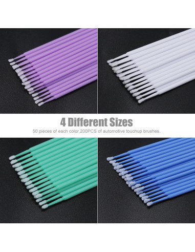 Pinceles Micro Aplicadores UOIENRT 200 Pcs 1-2.5mm para Pintura
