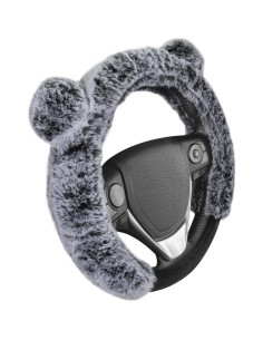 Cubierta de Volante BDK SW-2421-GR Pelaje de Oso Gris 36.8-38.1 cm 2