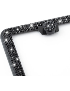 Marco de Placa de Licencia Brillante FIISFIIS Negro 2 Pzas 2