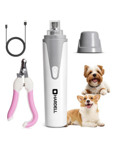 Molinillo de Uñas para Perros HARDELL, Cortauñas Silencioso con LED