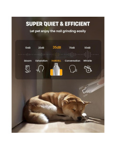 Molinillo de Uñas para Perros HARDELL, Cortauñas Silencioso con LED 2