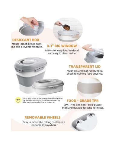 Contenedor de Almacenamiento de Comida para Perros DDMOMMY 35 L