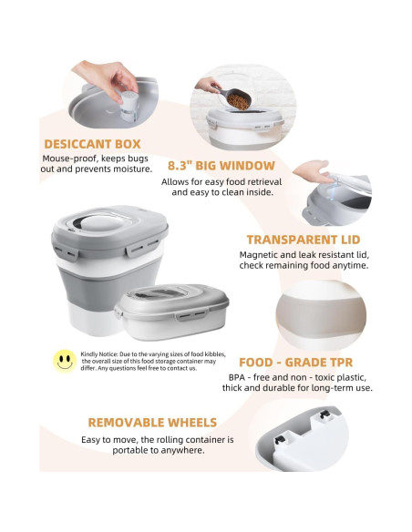 Contenedor de Almacenamiento de Comida para Perros DDMOMMY 35 L