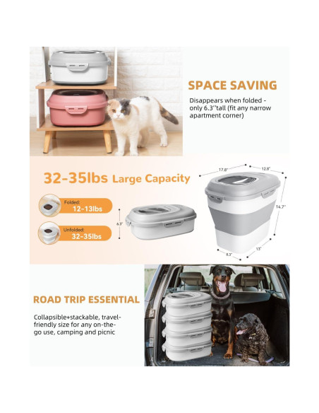 Contenedor de Almacenamiento de Comida para Perros DDMOMMY 35 L