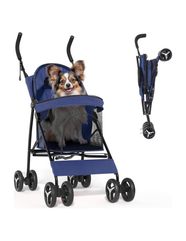 Carrito para Mascotas Magshion Azul Marino Plegable 10 kg