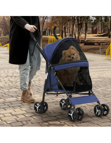 Carrito para Mascotas Magshion Azul Marino Plegable 10 kg