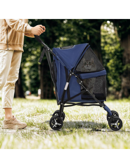 Carrito para Mascotas Magshion Azul Marino Plegable 10 kg