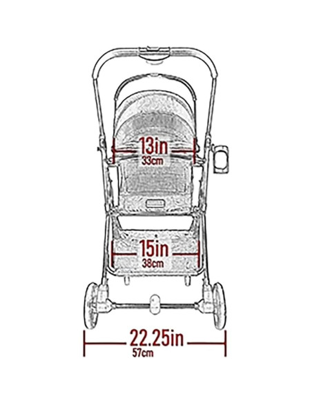 Cochecito 3 en 1 Pet Gear VIEW 360 para mascotas - Ónix
