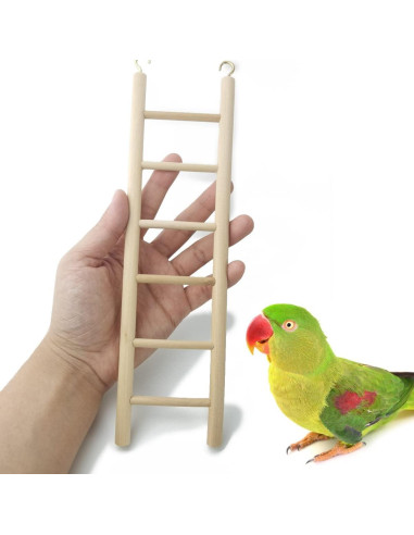 Juguetes para Aves GXXMEI - Escalera de Madera 4PCS 16-28cm