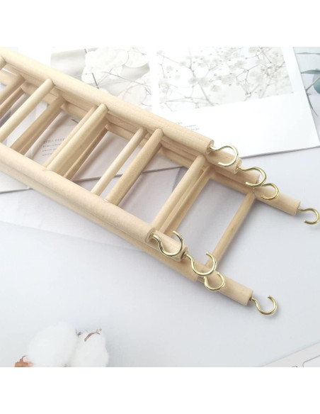 Juguetes para Aves GXXMEI - Escalera de Madera 4PCS 16-28cm
