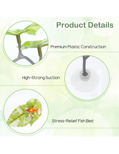 Set de 4 Hamacas de Hoja para Betta Quilax - Decoración Acuario