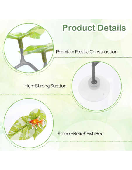 Set de 4 Hamacas de Hoja para Betta Quilax - Decoración Acuario Set de 4 Hamacas de Hoja para Betta Quilax - Decoración Acuario