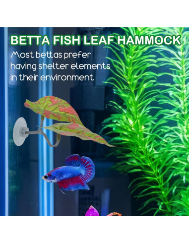 Set de 4 Hamacas de Hoja para Betta Quilax - Decoración Acuario