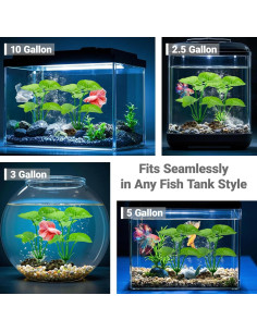 Paquete de 2 Plantas de Acuario UreverFins 15cm Verde Ecológicas 2