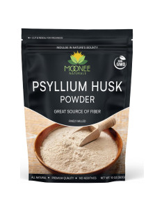 Polvo de cáscara de psyllium Moonee 283g sin gluten y keto