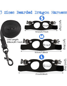 Conjunto de Arnés y Correa Ajustable Maxqzin para Dragón Barbudo - 3 Tamaños 2
