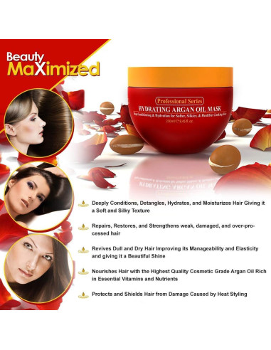 Máscara Hidratante Arvazallia 240 ml para Cabello Seco