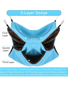 Hamaca Colgante para Mascotas XINRUI 30x30cm 3 Niveles 2