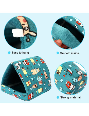 Escondite para Cobayas UPINS Lavable 17.3x18.8cm Gris Azul