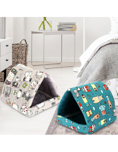 Escondite para Cobayas UPINS Lavable 17.3x18.8cm Gris Azul