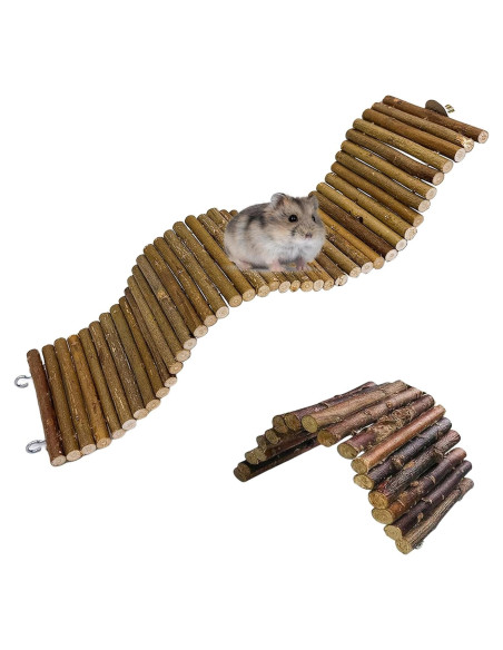 Escalera de Madera para Hámster Hamiledyi 2 Piezas 40x10 cm