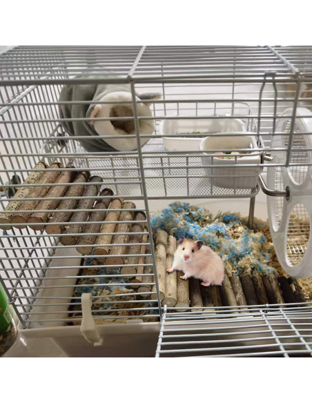 Escalera de Madera para Hámster Hamiledyi 2 Piezas 40x10 cm