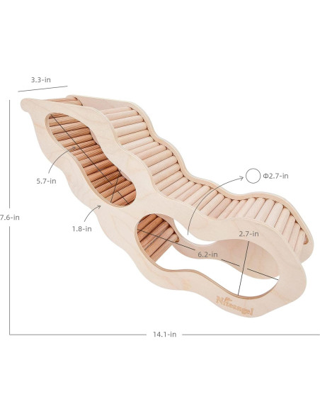Casa para Hámster Niteangel con Escalera y Cueva 35.8x19.3cm