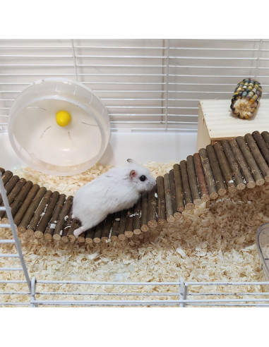 Escalera de Madera para Hámster Hamiledyi 2 Piezas 40x10 cm