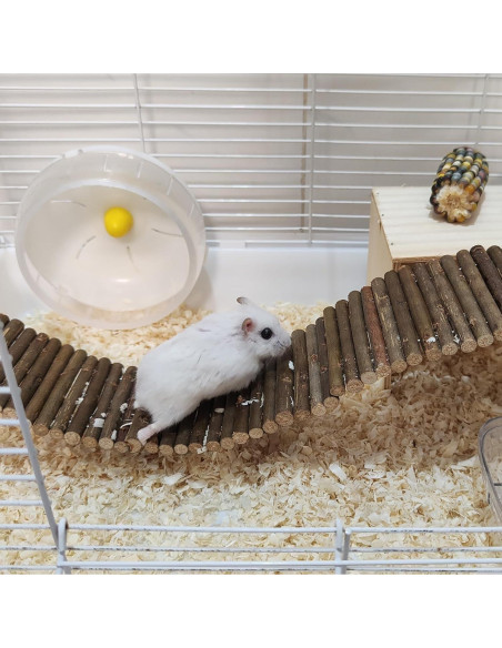 Escalera de Madera para Hámster Hamiledyi 2 Piezas 40x10 cm