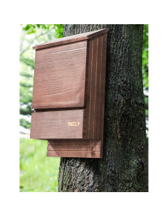 Casa de Murciélagos INCLY Doble Cámara Madera Cedro 38cm 2