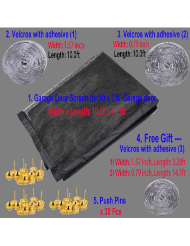 Pantalla de Garaje Magnética YoFuZiHu 3,14x2,18m Negra