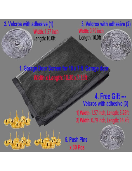 Pantalla de Garaje Magnética YoFuZiHu 3,14x2,18m Negra