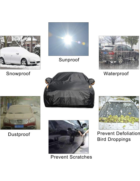 Cubierta de coche COLOR RAIN TIME para sedán impermeable