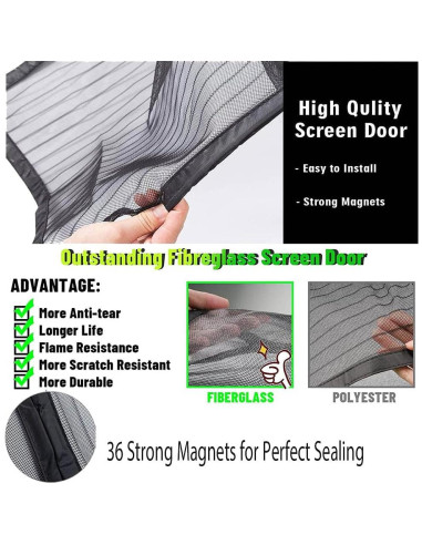 Pantalla de Garaje Magnética YoFuZiHu 3,14x2,18m Negra