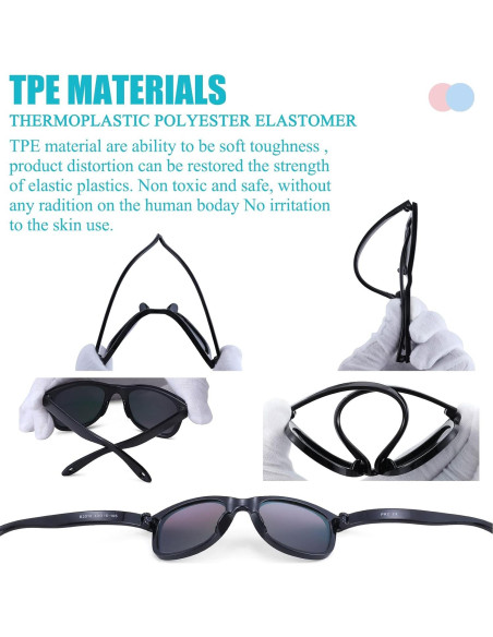 Gafas de Sol Polarizadas para Bebés COASION con Correa de Silicona