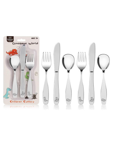 Juego de Cubiertos para Niños Lehoo Castillo 6 Piezas Acero Inoxidable