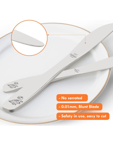 Juego de Cubiertos para Niños Lehoo Castillo 6 Piezas Acero Inoxidable