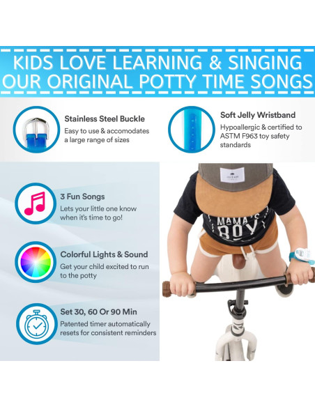 Reloj de Entrenamiento para el Baño Azul PottyWatch