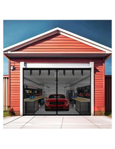 Pantalla de Garaje Magnética YoFuZiHu 9.30x8.17ft Negra