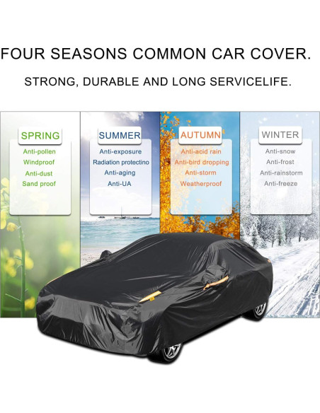 Cubierta de coche COLOR RAIN TIME para sedán impermeable