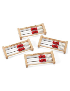 Ábaco Rekenrek hand2mind de 20 cuentas de madera - Juego de 4