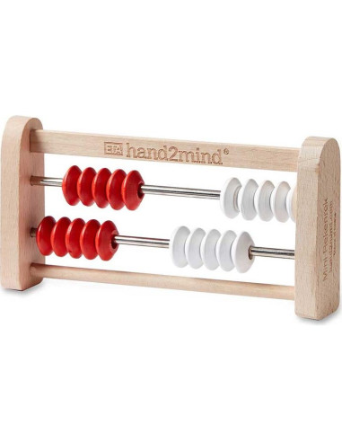 Ábaco Rekenrek hand2mind de 20 cuentas de madera - Juego de 4